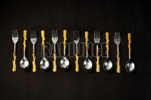 1053 Stainless Steel Spoon and Fork Set Of 12 Pcs