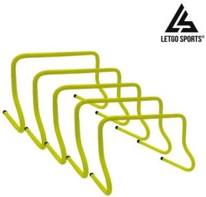 Letgo Sports Polished PVC Agility Hurdles For Outdoor Exercise