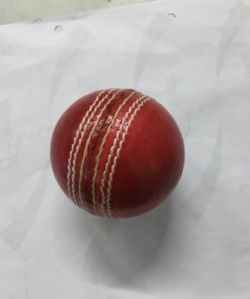 Letgo Sports Red Leather Cricket Ball, Shape : Round