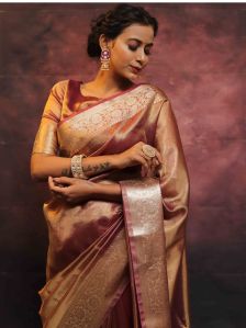 Plain Silk Tissue Crush Saree, Technics : Machine Made