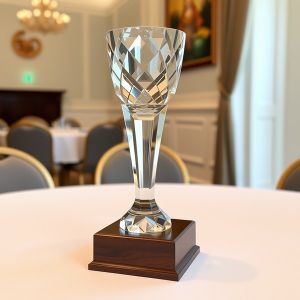 Customizable Polished Crystal Trophy For Winning Award