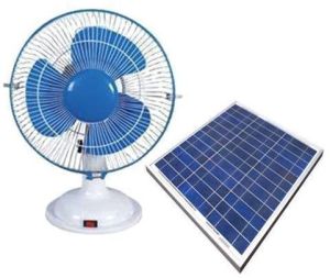 Metal Solar Table Fan, Voltage : 220v