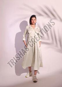 Giza Cotton Anchoring A Line Frock, Sleeve Style : Long Sleeve