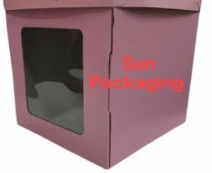 Plain Paper Cake Doll Box, Shape : Square