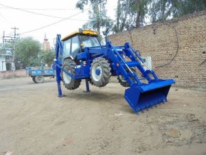 Mild Steel Tractor Backhoe Loader, Color : Blue