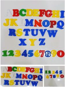 Plastic Alphabet and Number Set  (magnetic Back)