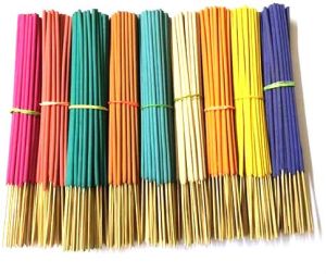 Wood Powder Colored Incense Sticks For Temples, Home, Office