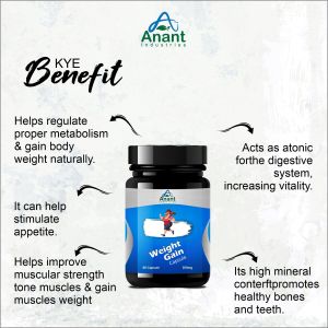 ANANT Weight Gain Capsules, Packaging Size : 500gm