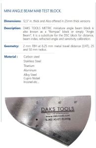 MINI ANGLE BEAM MAB TEST BLOCK