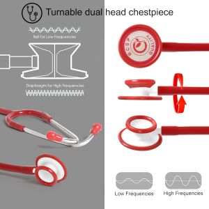 RCSP Stethoscope For Medical Use, Standard Whitetone I Medical Students and Nurses Staff I Acoustic Plastic Chest Piece I Clear Sound Lightweight