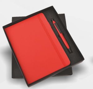 Red Elastic Pen and Diary Combo Gift Set