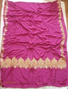 Stitched Tilla Work Crepe Sarees, Speciality : Easy Wash, Dry Cleaning, Anti-wrinkle, Shrink-resistant