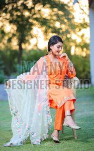 Ladies Silk Hand Embroidery Suit