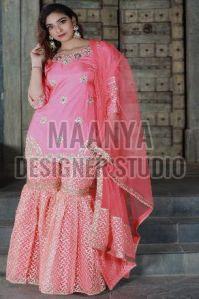 Ladies Zari Work Gharara Suit