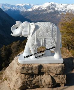 Marble Elephant Statue