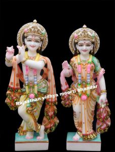 Marble Radha Krishna Moorti For Worship