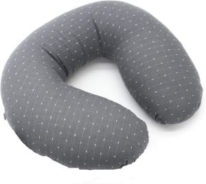 IRIS Cotton Buckwheat U-Shaped Neck Pillow, Color : Gray Multisizes