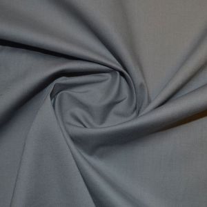 Plain Grey Cotton Poplin Fabric For Bedding, Garments