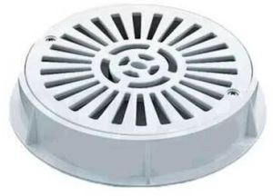 White Swimming Pool Drain Grill