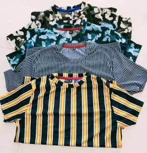 Cotton Mens Printed T-shirts, Color : Multicolor, Multi