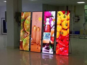 Glass LED Digital Standee For Railway Station, Malls.Market, Advertising