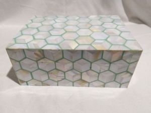 8 X 10 X 3 Inch MDF MOP Resin Box