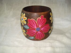 Hand Painted Wooden Bangle, Gender : Female