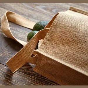 Plain Shopping Jute Bag, Handle Type : Loop Handle