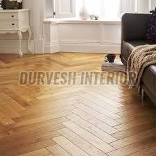 Polished Herringbone Wooden Floorings, Color : Brown