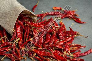 Organic Raw Dry Red Chilli, Grade Standard : Food Grade, Certification : FSSAI Certified