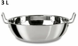 Stainless Steel Kadai, Color : Silver For Cooking Use