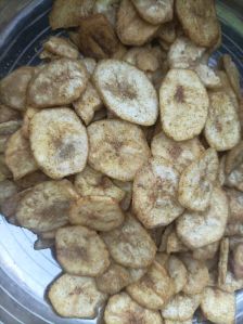 Pudina Flavour Banana Chips, Color : Brownish