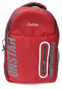 Red Printed Onstars School Bag