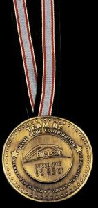 Sports Embossed Bronze Medal With Ribbon &AMP;ndash; MB4022