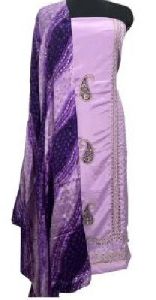 Elegant Crepe Lavender Party Wear Suit With Exquisite Embroidery and Mirror Work