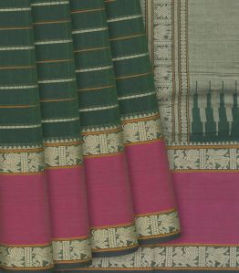 Green Handloom Kanchi Ladies Cotton Saree