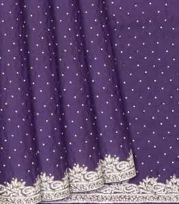 Lilac Woven Crepe Silk Saree With Embroidered Sequin Motifs