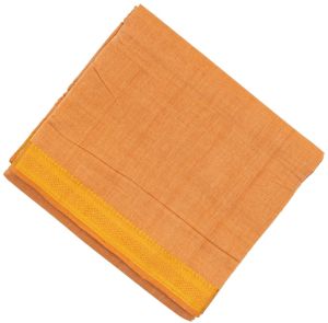 Peach Zari Border Mangalagiri Ladies Cotton Saree