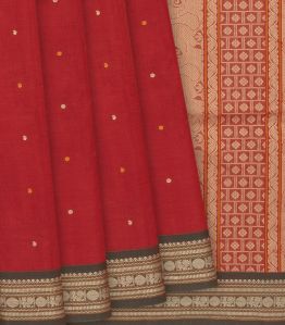 Red Handloom Kanchi Ladies Cotton Saree