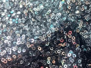 Beautiful Black Sequins Embroidery Work On Georgette