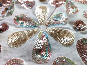 Floral Sequins Embroidery Fabric