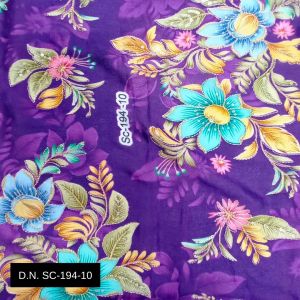 Lovely Purple Floral Position Print Fabric