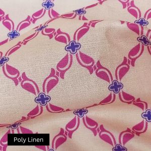 Poly Linen Printed Fabric For Stylish Menswear