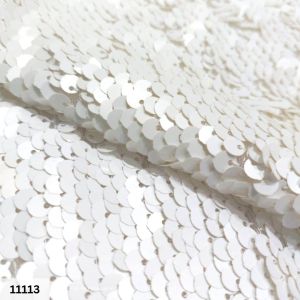 White Sequins Fabric