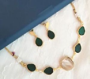 Druzy Stone Gold Chain Necklace