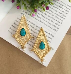 Hazel Rhombus Druzy Earrings
