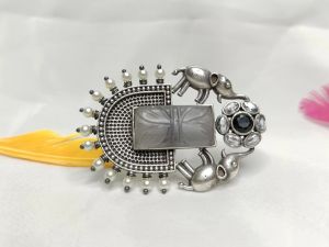 Oxidised Elephant  Design Silver Ring