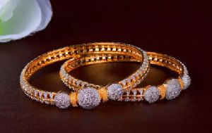 Zevarly Devsena Royal Gold &AMP;AMP; Silver Plated Bangles