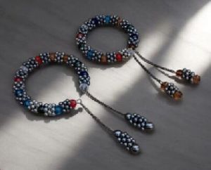 Zevarly Diya Oxidized Silver Bracelets Combo