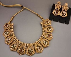 Zevarly Radhika Temple Design Necklace Set